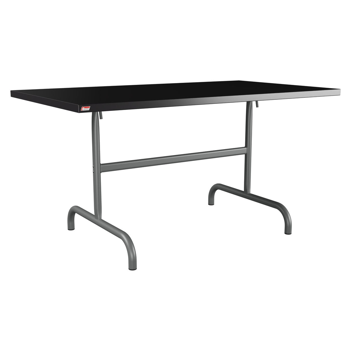 Schaffner Säntis Table repas rabattable 140x80cm – Noir 91 / Graphite 73