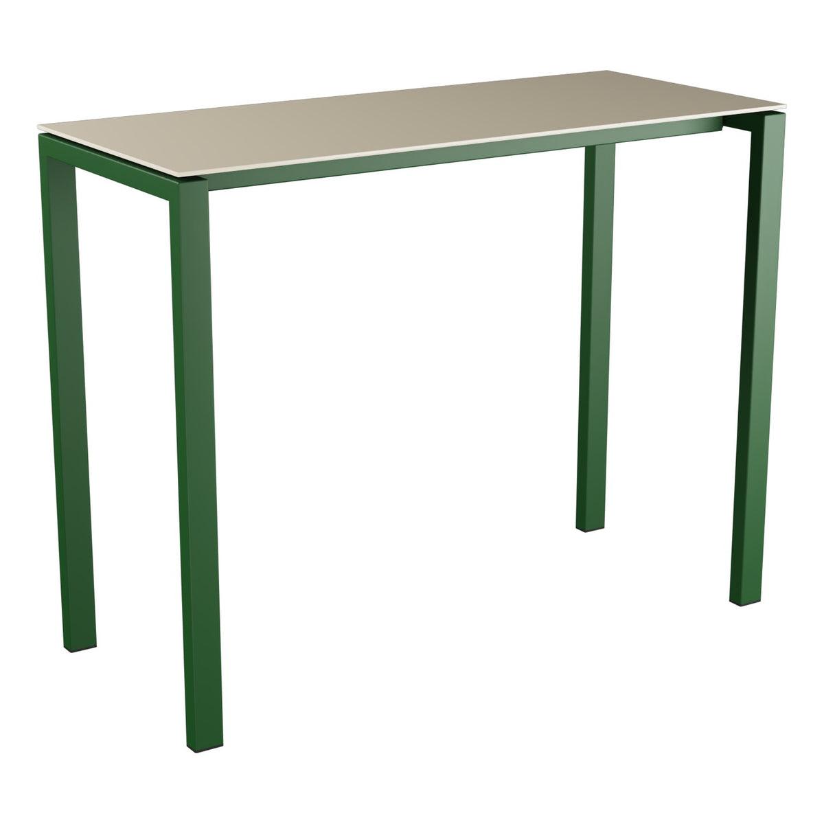 Schaffner Luzern table haute 140x60cm h:110cm – Sable Pastel 15 / Vert Sapin 66