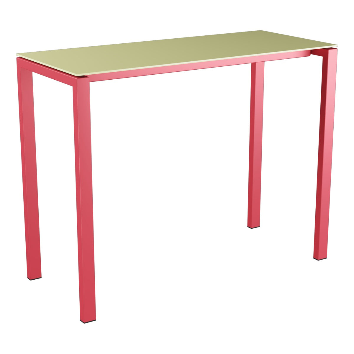Schaffner Luzern table haute 140x60cm h:110cm – Jaune Buis 18 / Rouge Érable 33