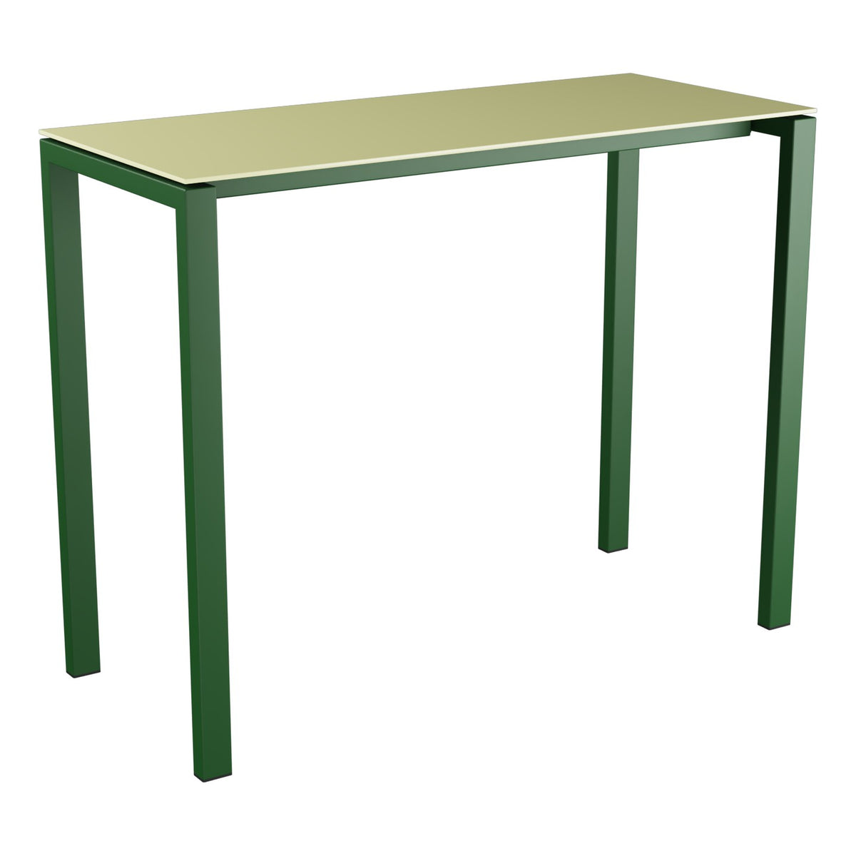 Schaffner Luzern table haute 140x60cm h:110cm – Jaune Buis 18 / Vert Sapin 66