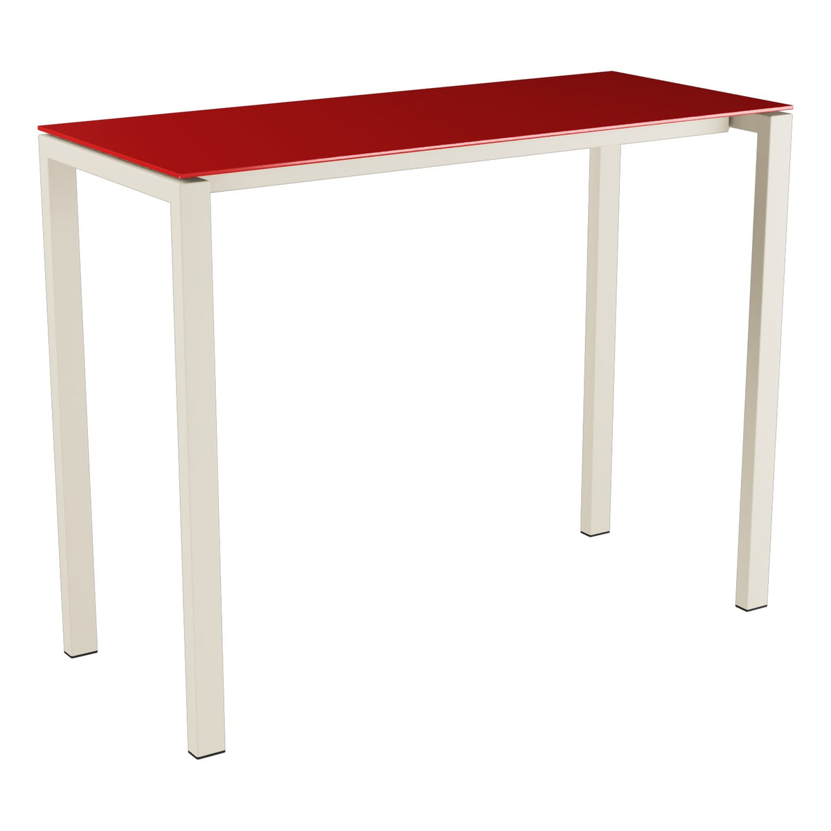 Schaffner Luzern table haute 140x60cm h:110cm – Rouge 30 / Sable Pastel 15