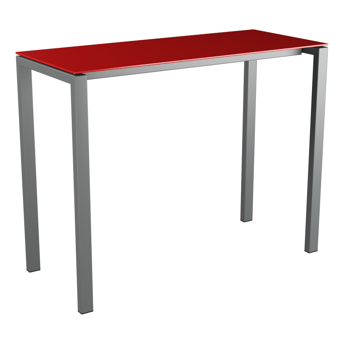 Schaffner Luzern table haute 140x60cm h:110cm – Rouge 30 / Graphite 73