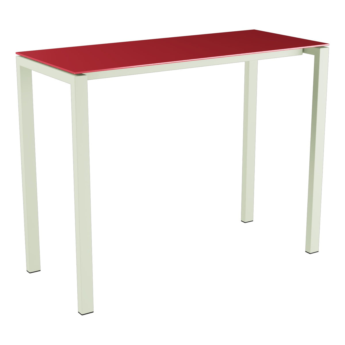 Schaffner Luzern table haute 140x60cm h:110cm – Rouge Érable 33 / Vert Pastel 64