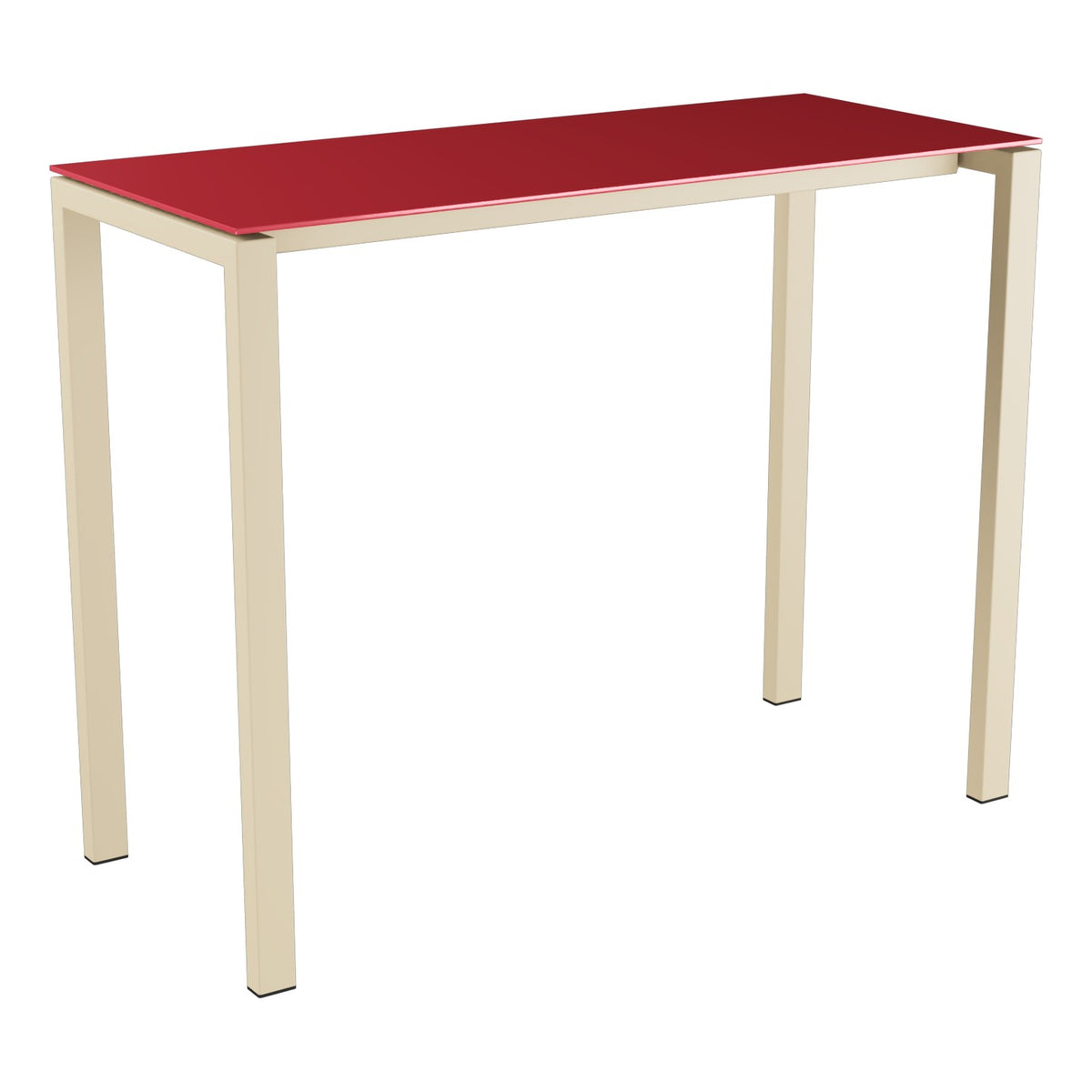 Schaffner Luzern table haute 140x60cm h:110cm – Rouge Érable 33 / Marron Pastel 83