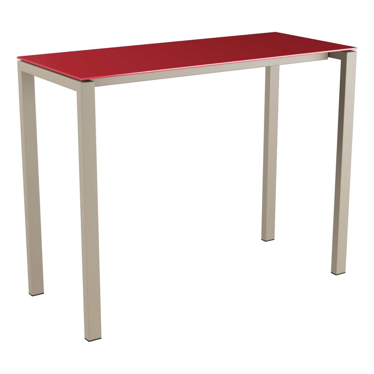 Schaffner Luzern table haute 140x60cm h:110cm – Rouge Érable 33 / Champagne 85