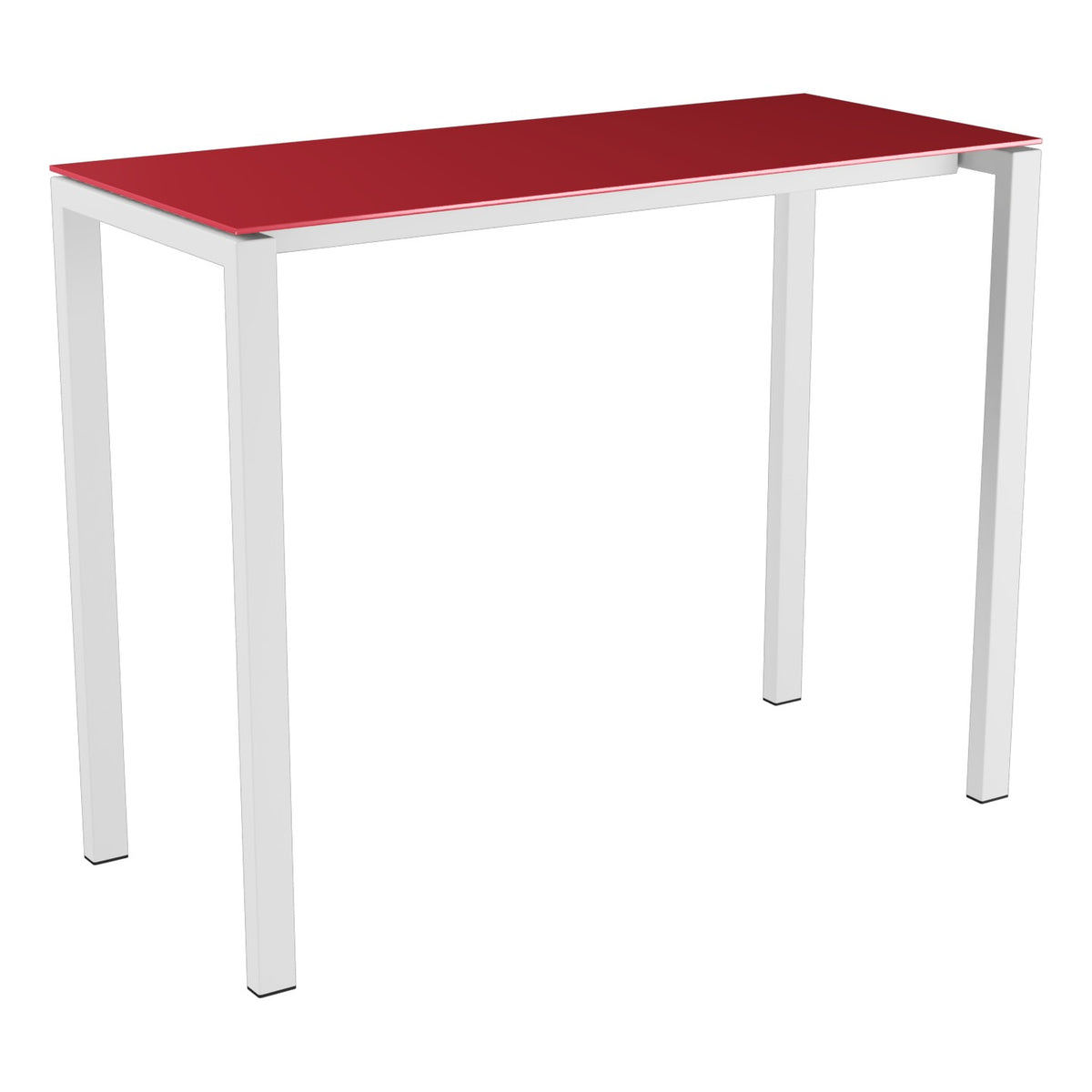 Schaffner Luzern table haute 140x60cm h:110cm – Rouge Érable 33 / Blanc 90