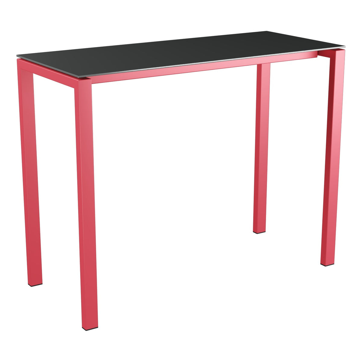 Schaffner Luzern table haute 140x60cm h:110cm – Graphite 73 / Rouge Érable 33