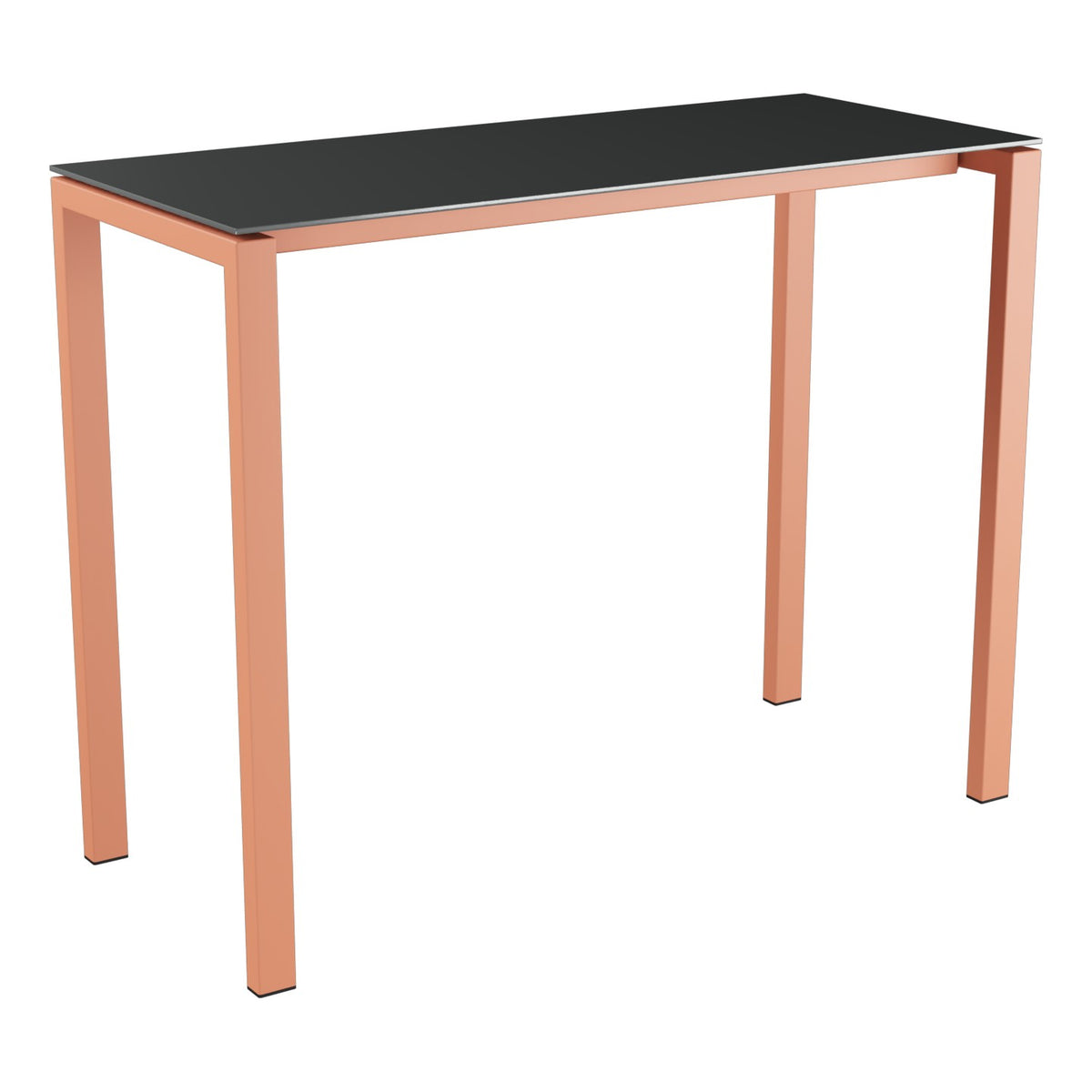 Schaffner Luzern table haute 140x60cm h:110cm – Graphite 73 / Terracotta 84