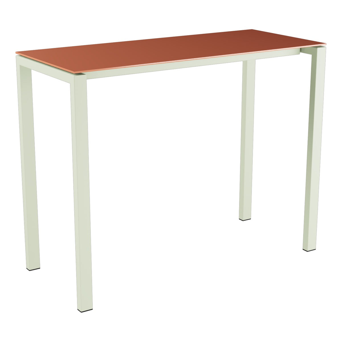 Schaffner Luzern table haute 140x60cm h:110cm – Terracotta 84 / Vert Pastel 64
