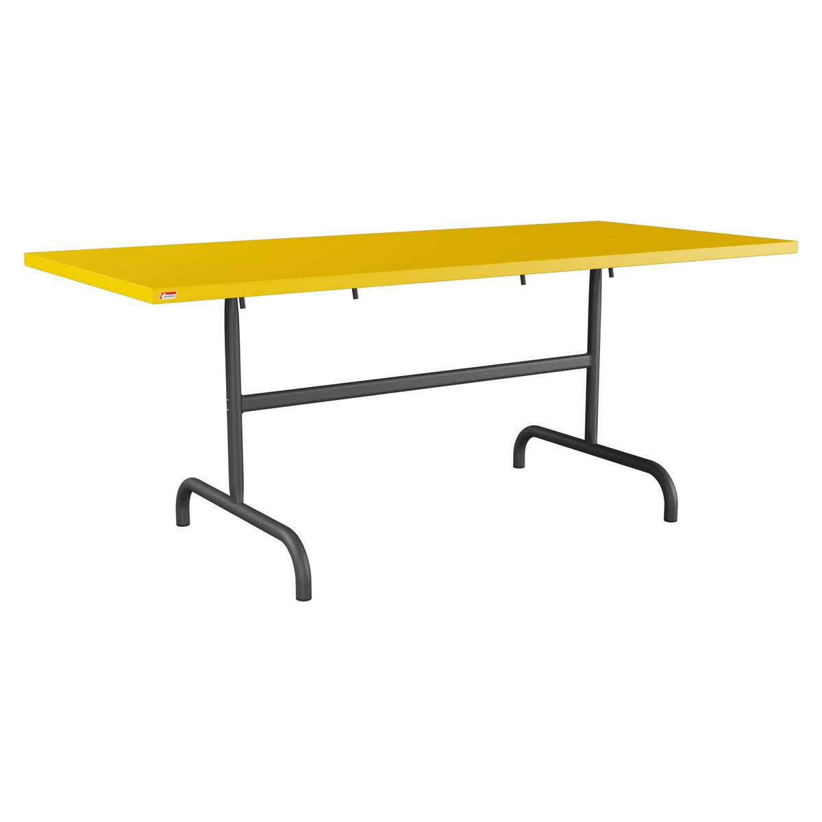 Schaffner Säntis Table repas rabattable 180x80cm – Jaune 11 / Noir 91