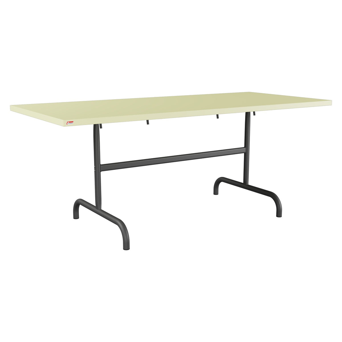 Schaffner Säntis Table repas rabattable 180x80cm – Jaune Buis 18 / Noir 91