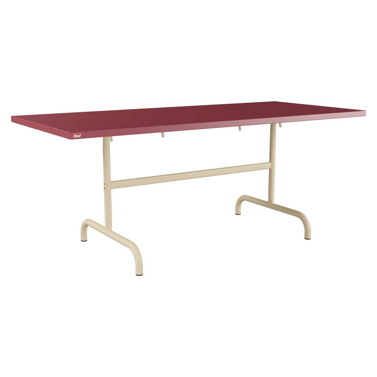 Schaffner Säntis Table repas rabattable 180x80cm – Bordeaux 38 / Marron Pastel 83