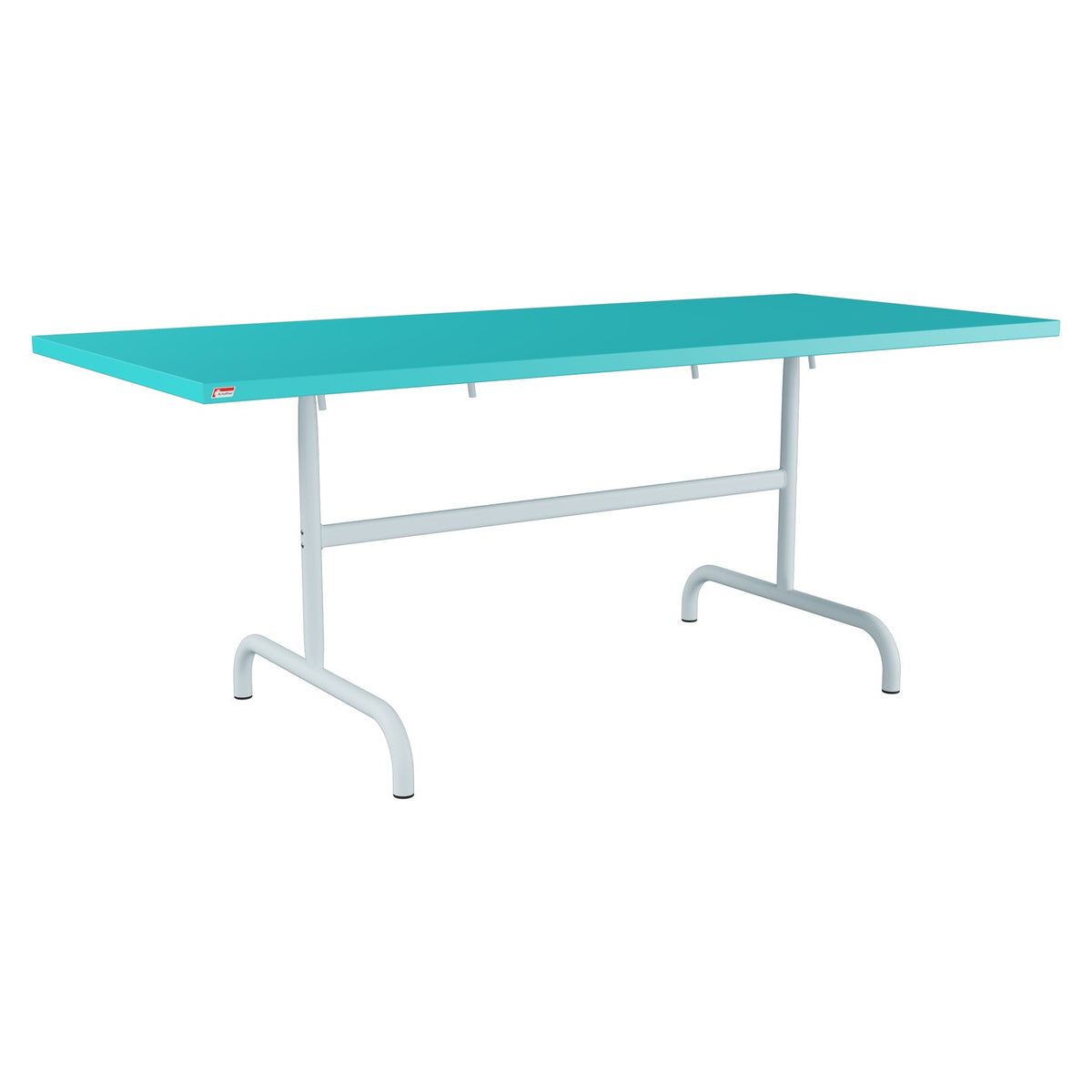 Schaffner Säntis Table repas rabattable 180x80cm – Turquoise 58 / Bleu Pastel 51
