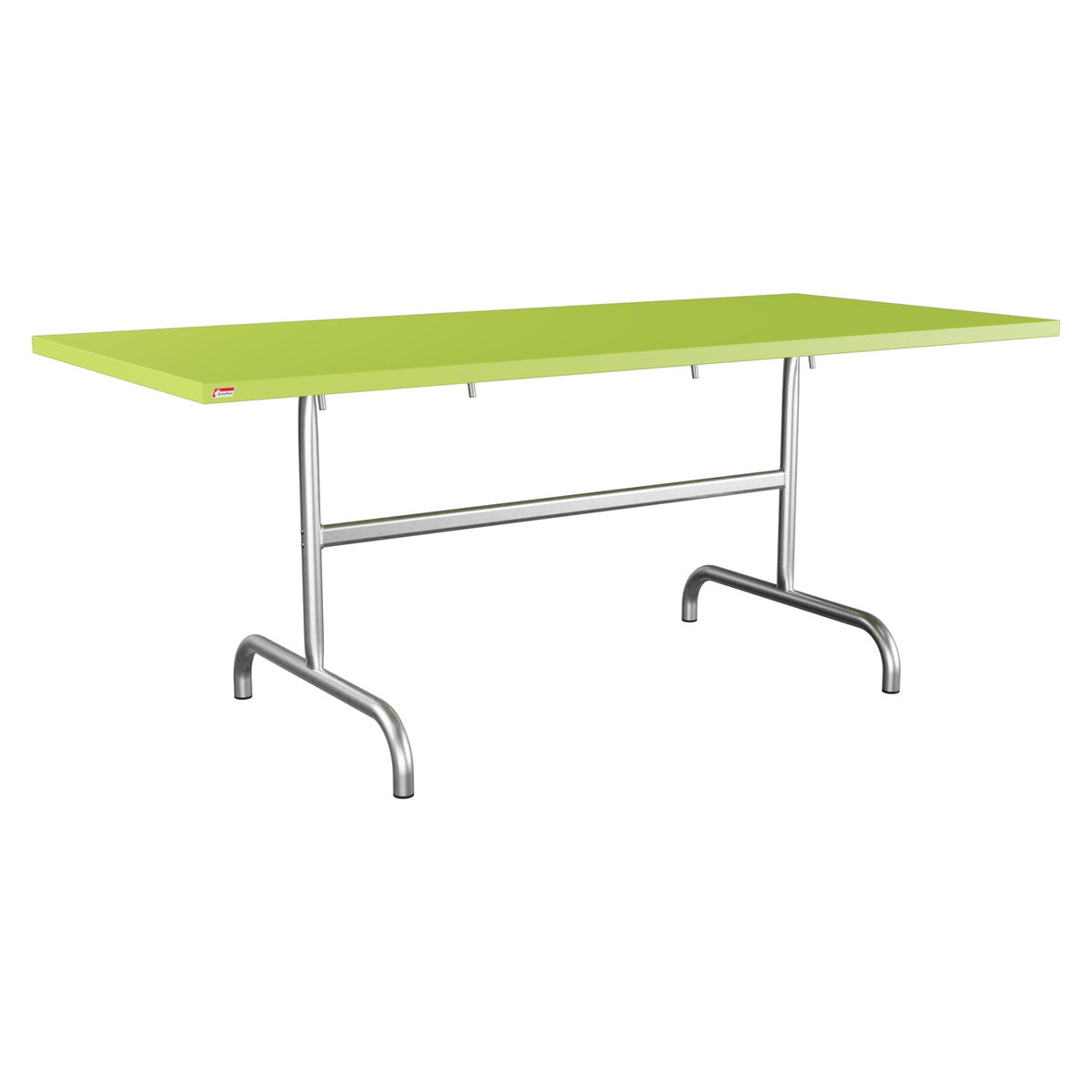 Schaffner Säntis Table repas rabattable 180x80cm – Vert clair 63 / Galvanisé à chaud 02