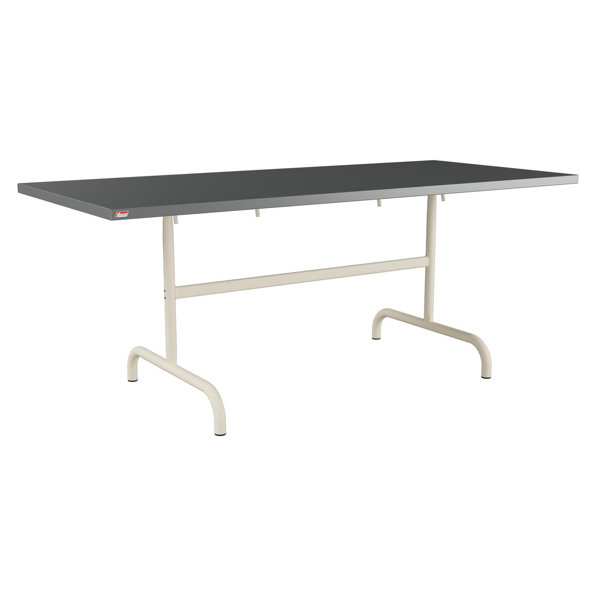 Schaffner Säntis Table repas rabattable 180x80cm – Graphite 73 / Sable Pastel 15