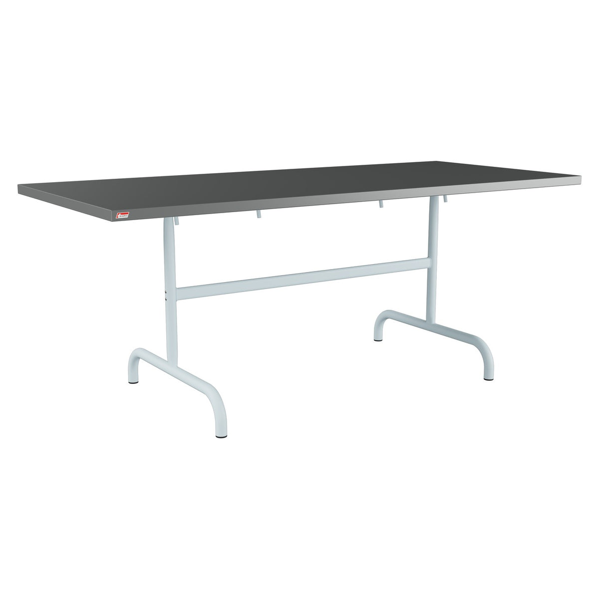 Schaffner Säntis Table repas rabattable 180x80cm – Graphite 73 / Bleu Pastel 51
