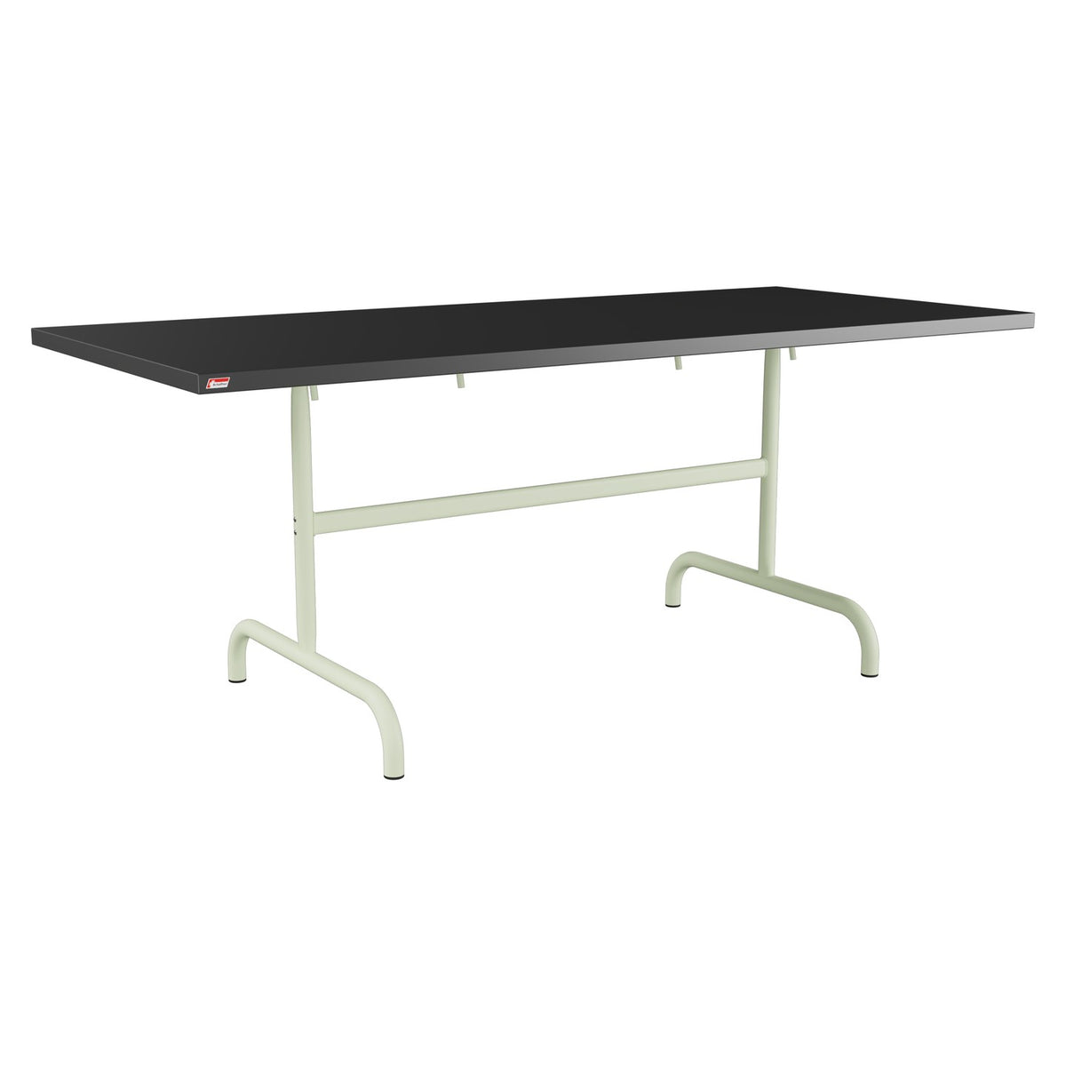 Schaffner Säntis Table repas rabattable 180x80cm – Anthracite 77 / Vert Pastel 64