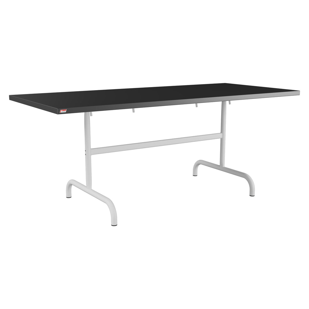 Schaffner Säntis Table repas rabattable 180x80cm – Anthracite 77 / Gris Argent 78