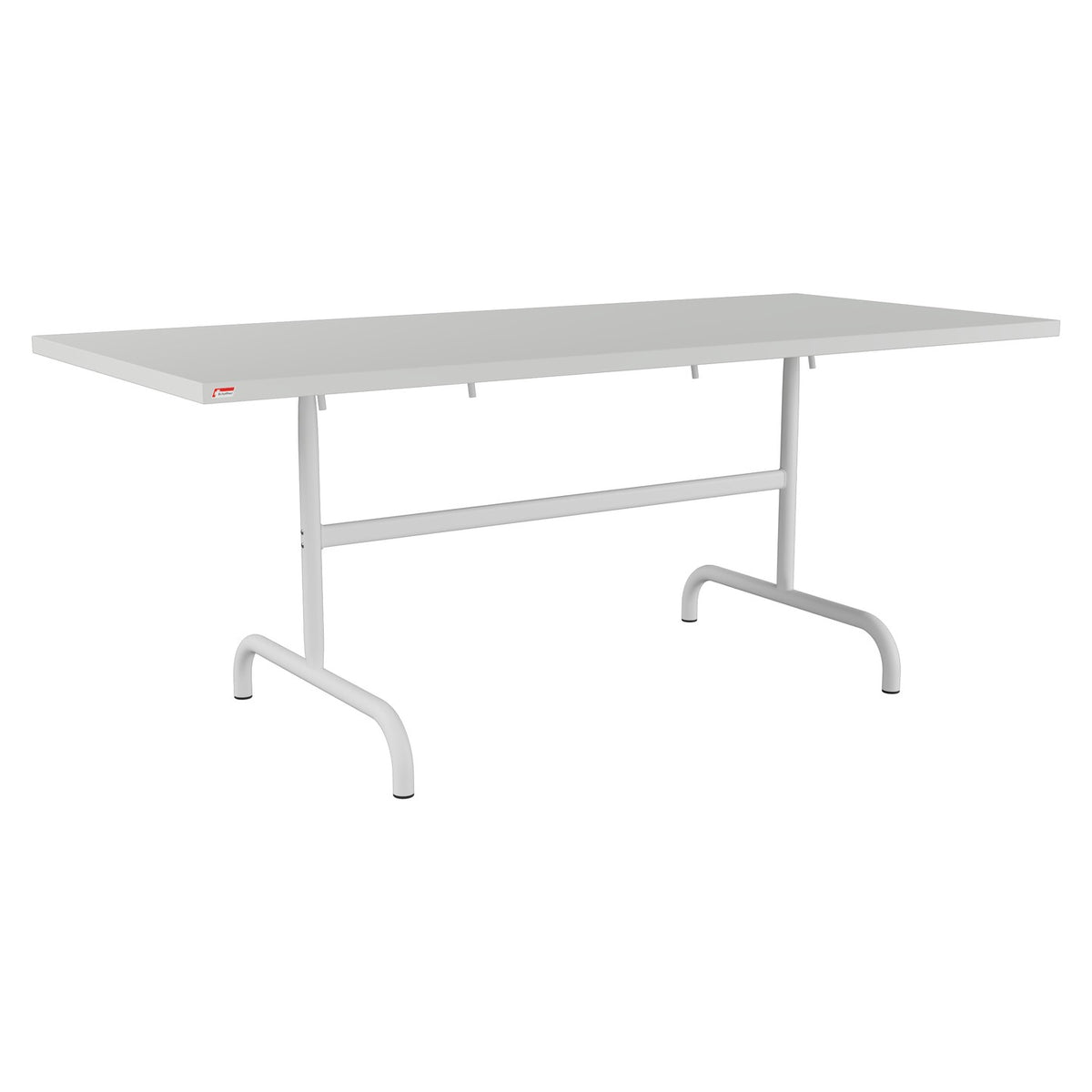 Schaffner Säntis Table repas rabattable 180x80cm – Gris Argent 78 / Gris Argent 78
