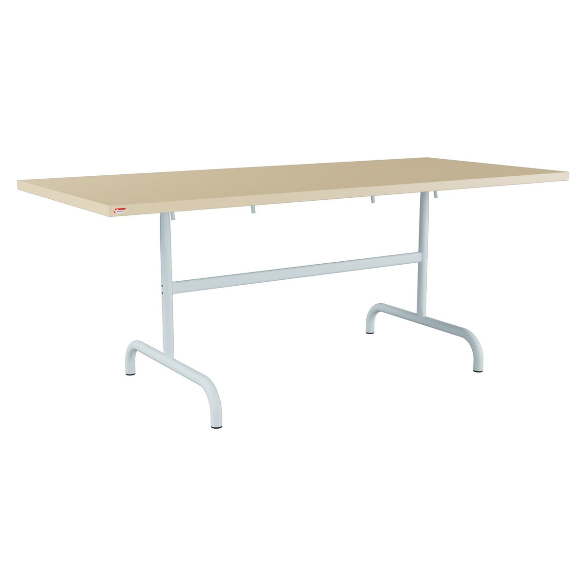 Schaffner Säntis Table repas rabattable 180x80cm – Marron Pastel 83 / Bleu Pastel 51