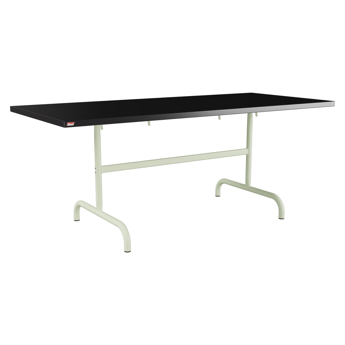 Schaffner Säntis Table repas rabattable 180x80cm – Noir 91 / Vert Pastel 64