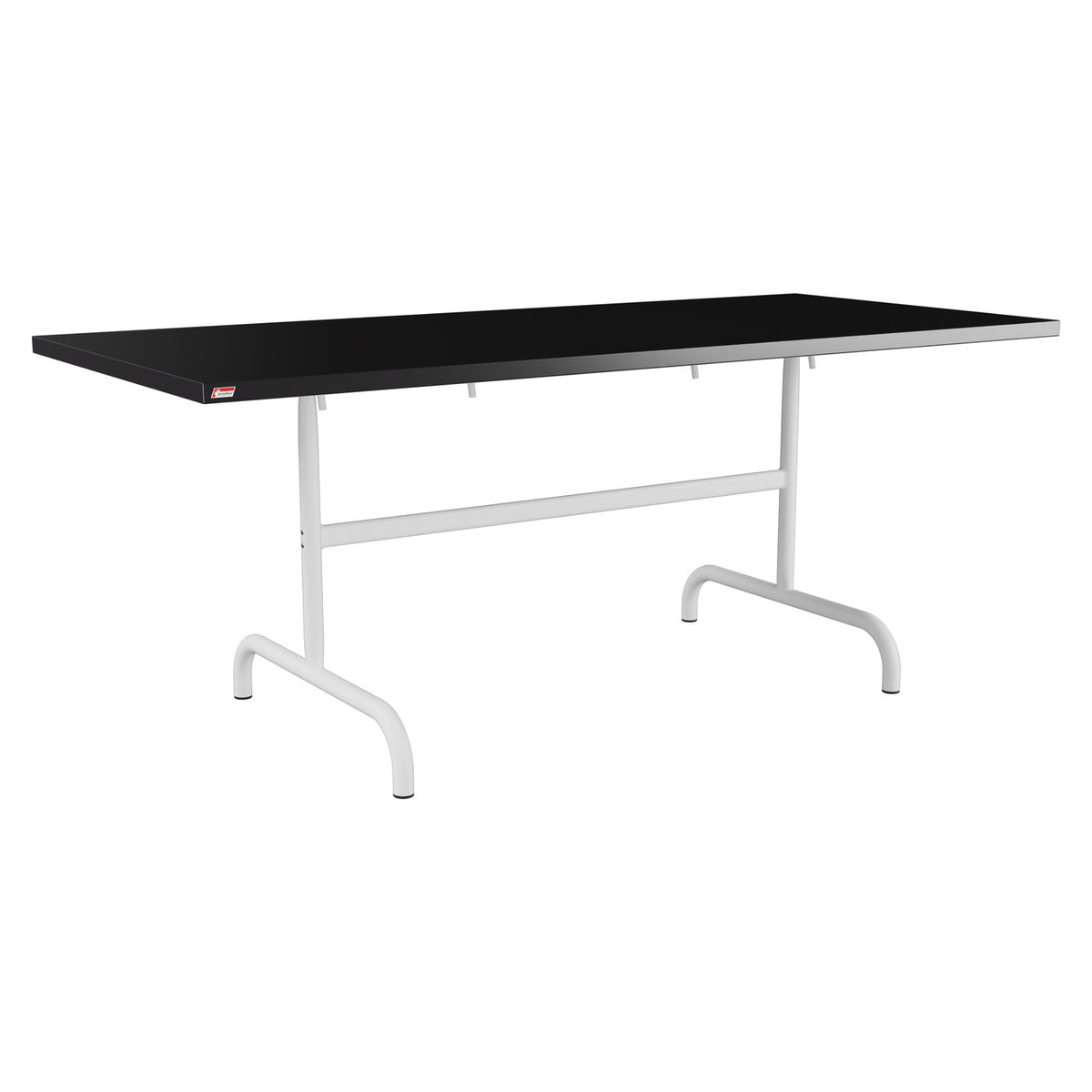 Schaffner Säntis Table repas rabattable 180x80cm – Noir 91 / Blanc 90