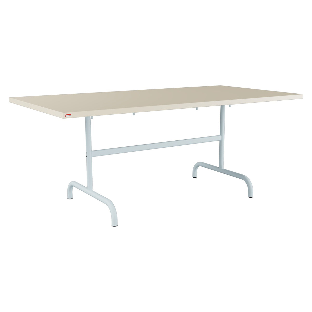 Schaffner Säntis Table repas rabattable 180x90cm – Sable Pastel 15 / Bleu Pastel 51