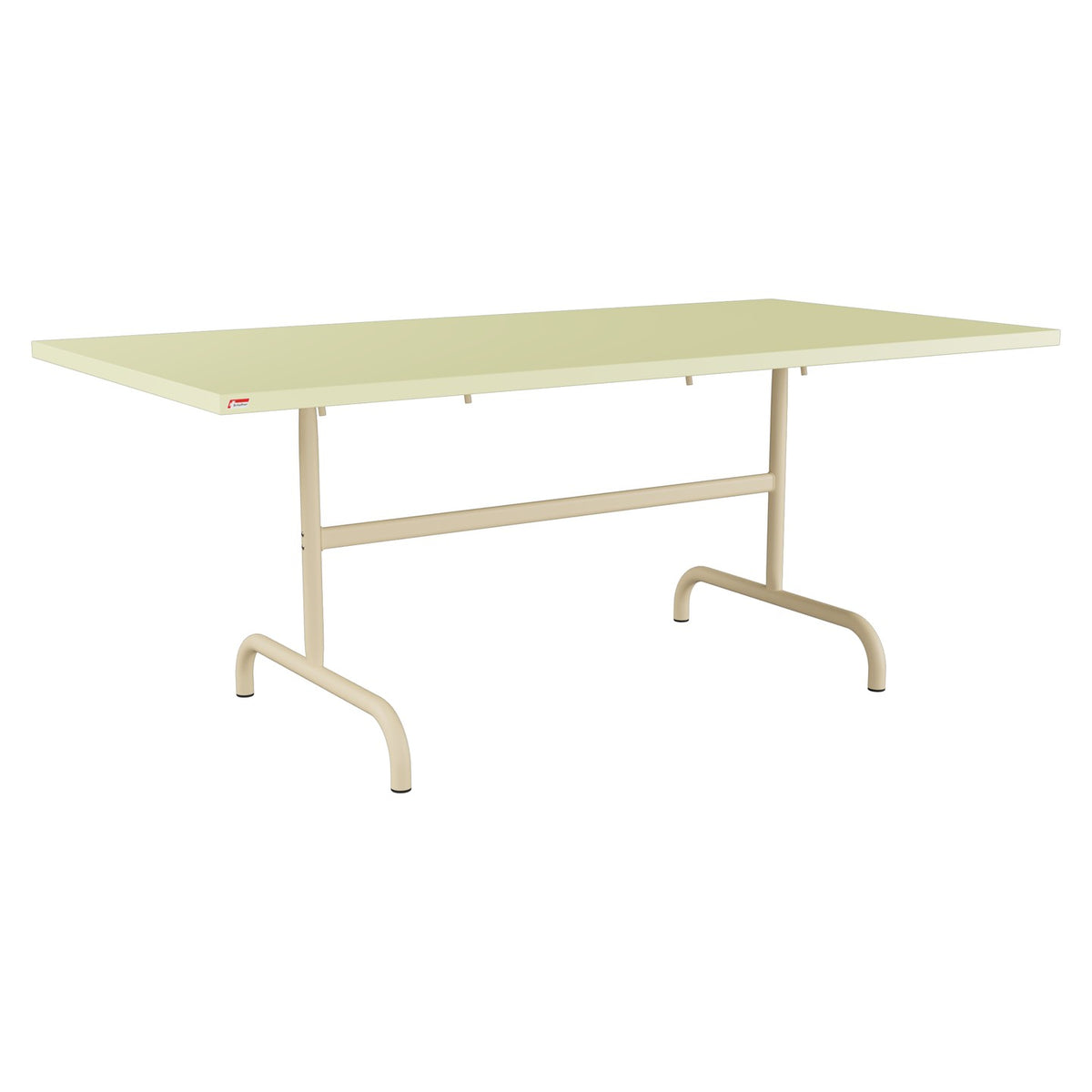 Schaffner Säntis Table repas rabattable 180x90cm – Jaune Buis 18 / Marron Pastel 83