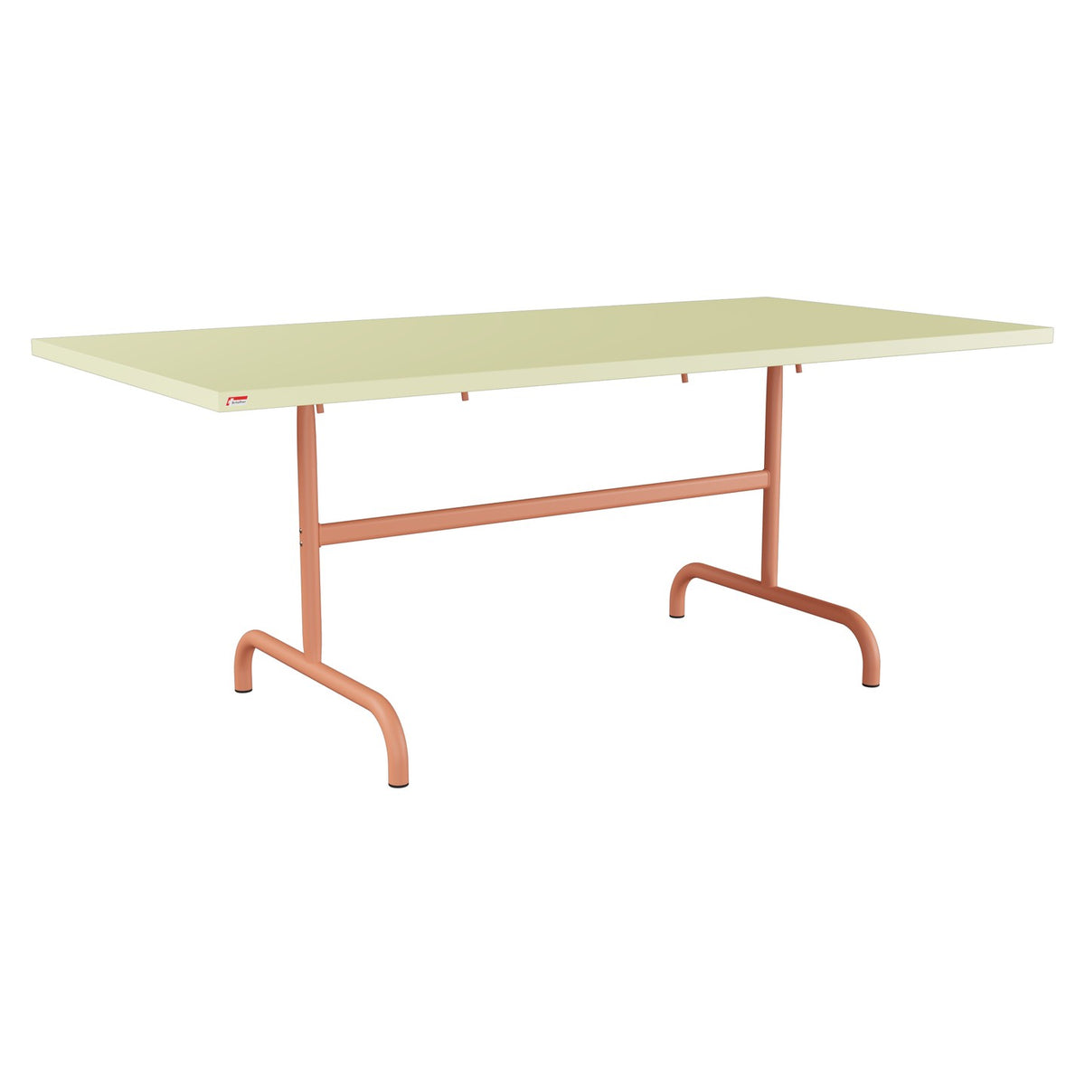 Schaffner Säntis Table repas rabattable 180x90cm – Jaune Buis 18 / Terracotta 84