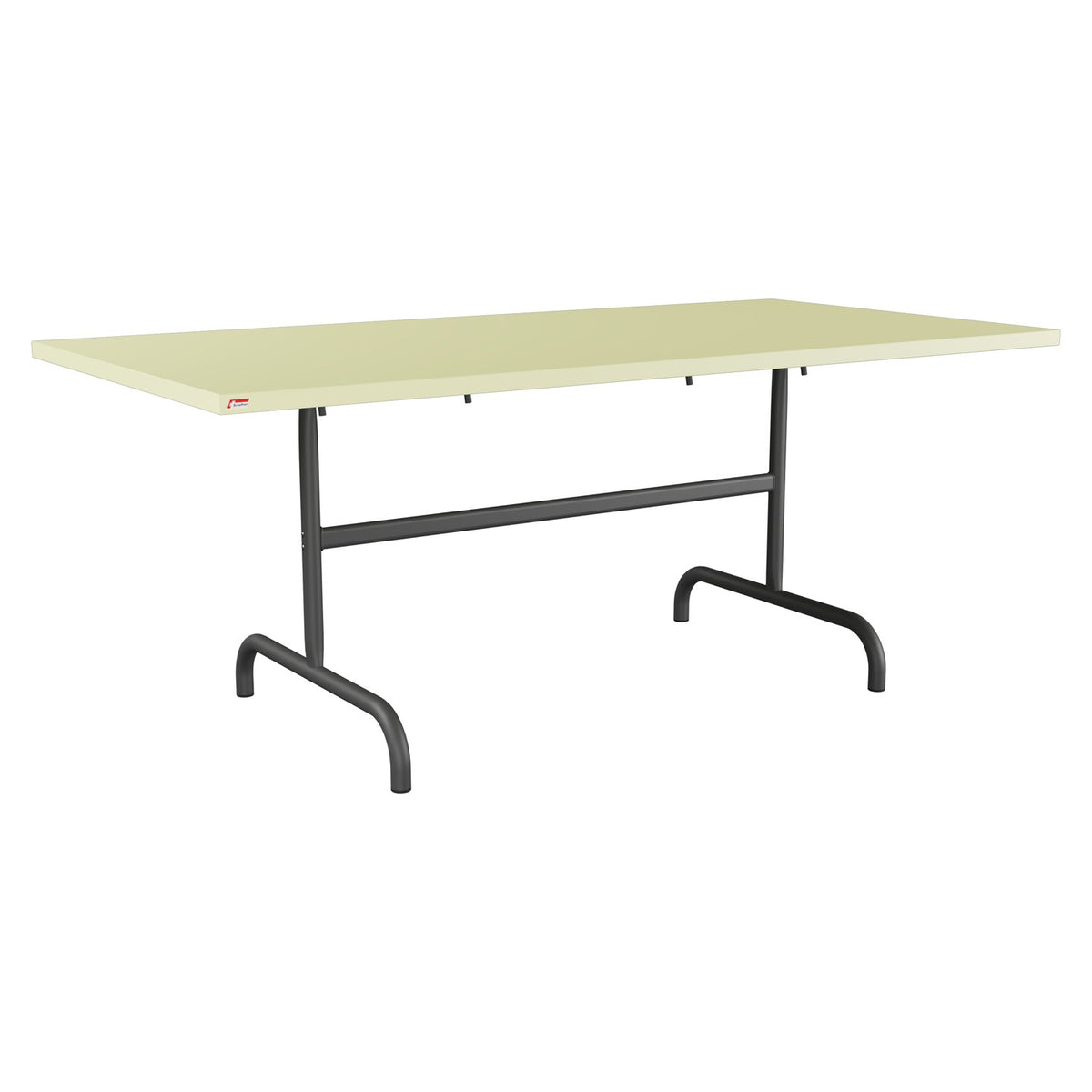 Schaffner Säntis Table repas rabattable 180x90cm – Jaune Buis 18 / Noir 91