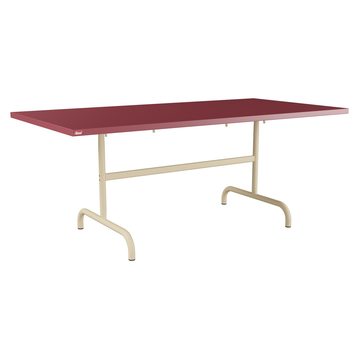 Schaffner Säntis Table repas rabattable 180x90cm – Bordeaux 38 / Marron Pastel 83