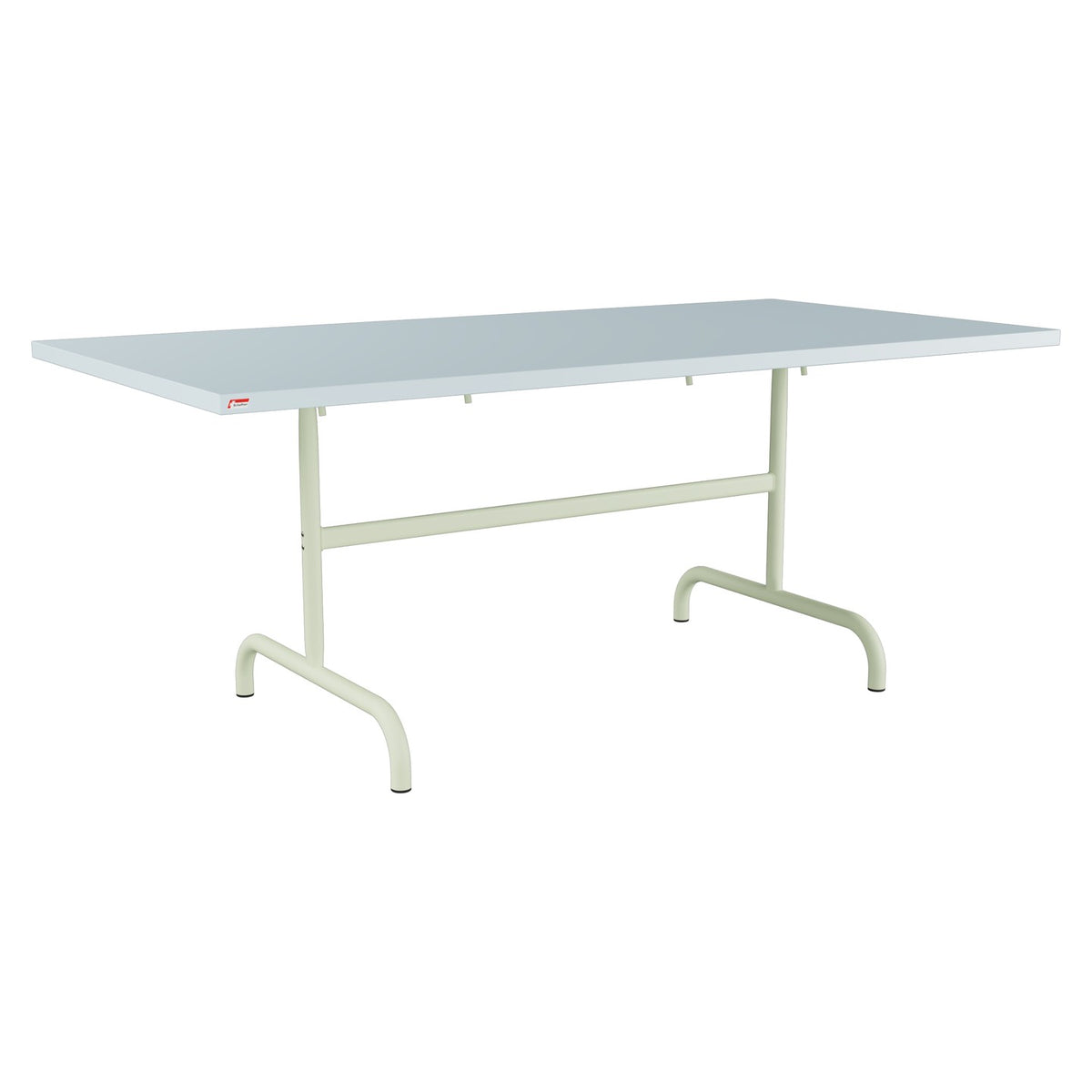 Schaffner Säntis Table repas rabattable 180x90cm – Bleu Pastel 51 / Vert Pastel 64