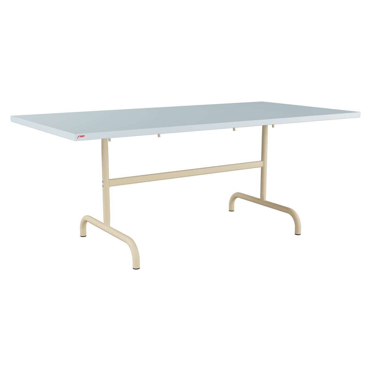 Schaffner Säntis Table repas rabattable 180x90cm – Bleu Pastel 51 / Marron Pastel 83