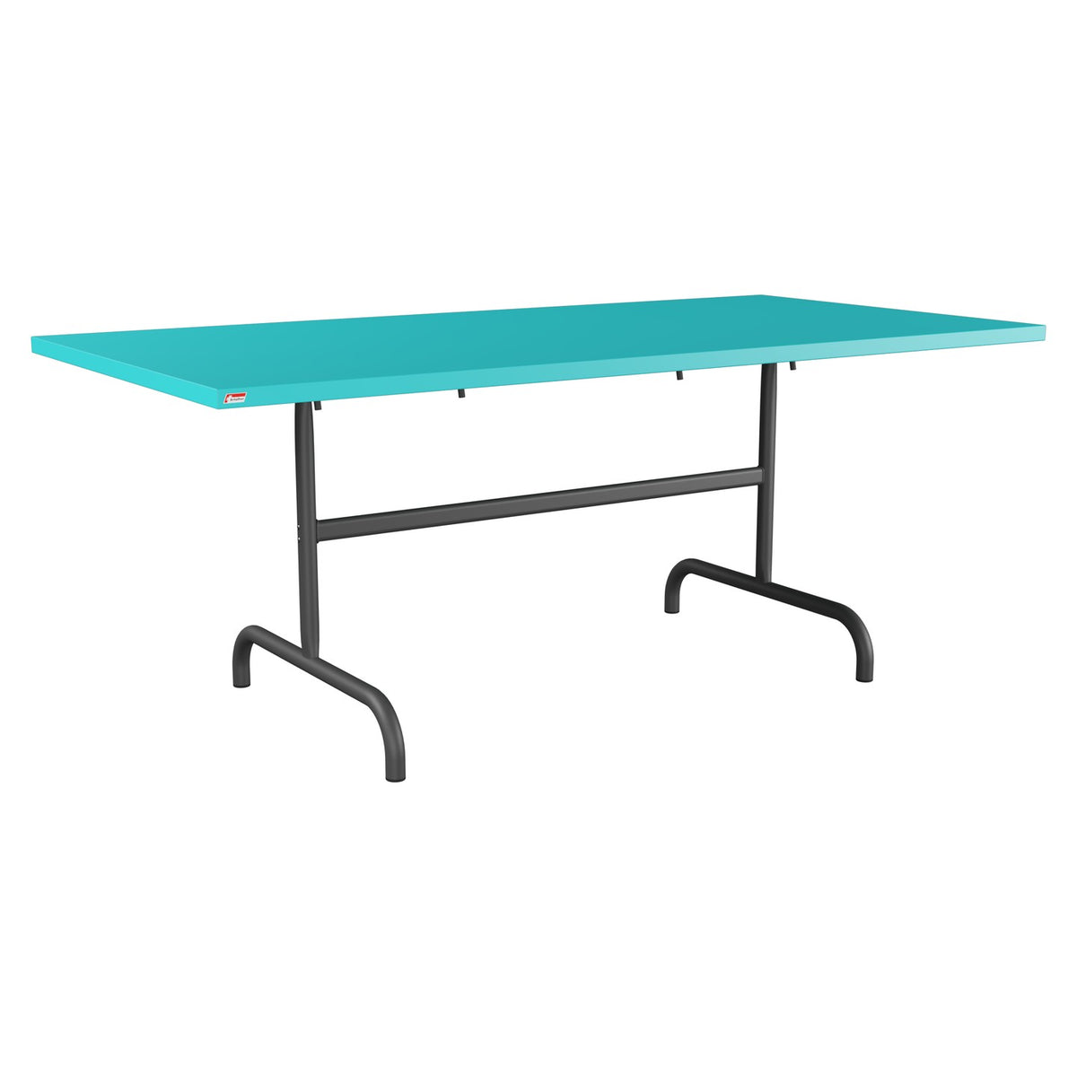 Schaffner Säntis Table repas rabattable 180x90cm – Turquoise 58 / Noir 91