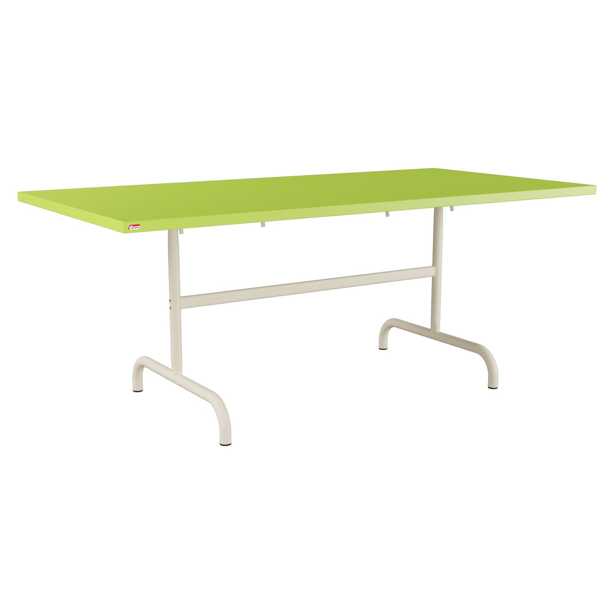 Schaffner Säntis Table repas rabattable 180x90cm – Vert clair 63 / Sable Pastel 15