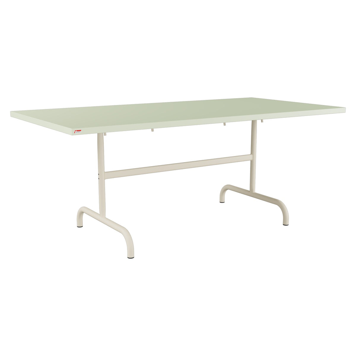 Schaffner Säntis Table repas rabattable 180x90cm – Vert Pastel 64 / Sable Pastel 15