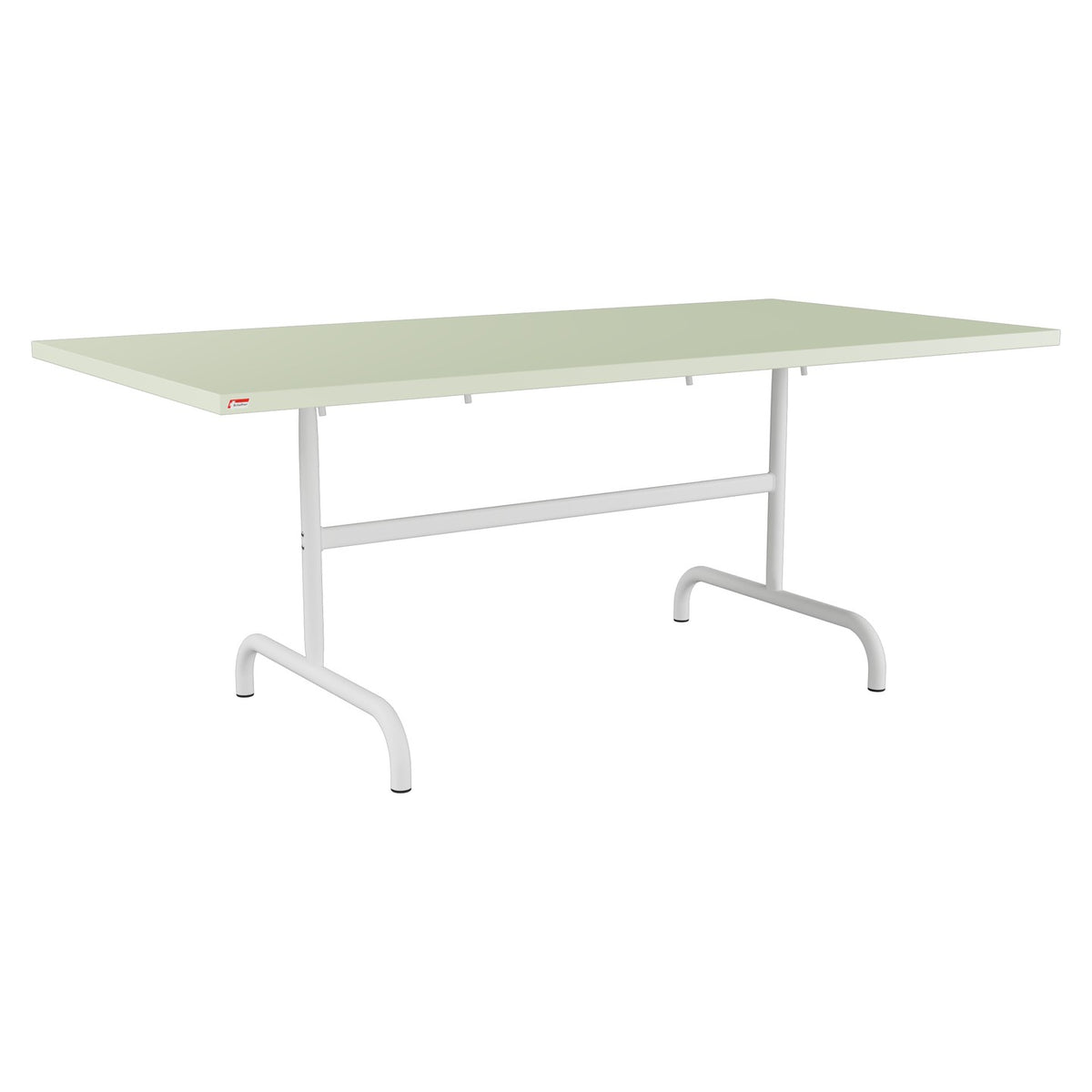 Schaffner Säntis Table repas rabattable 180x90cm – Vert Pastel 64 / Blanc 90