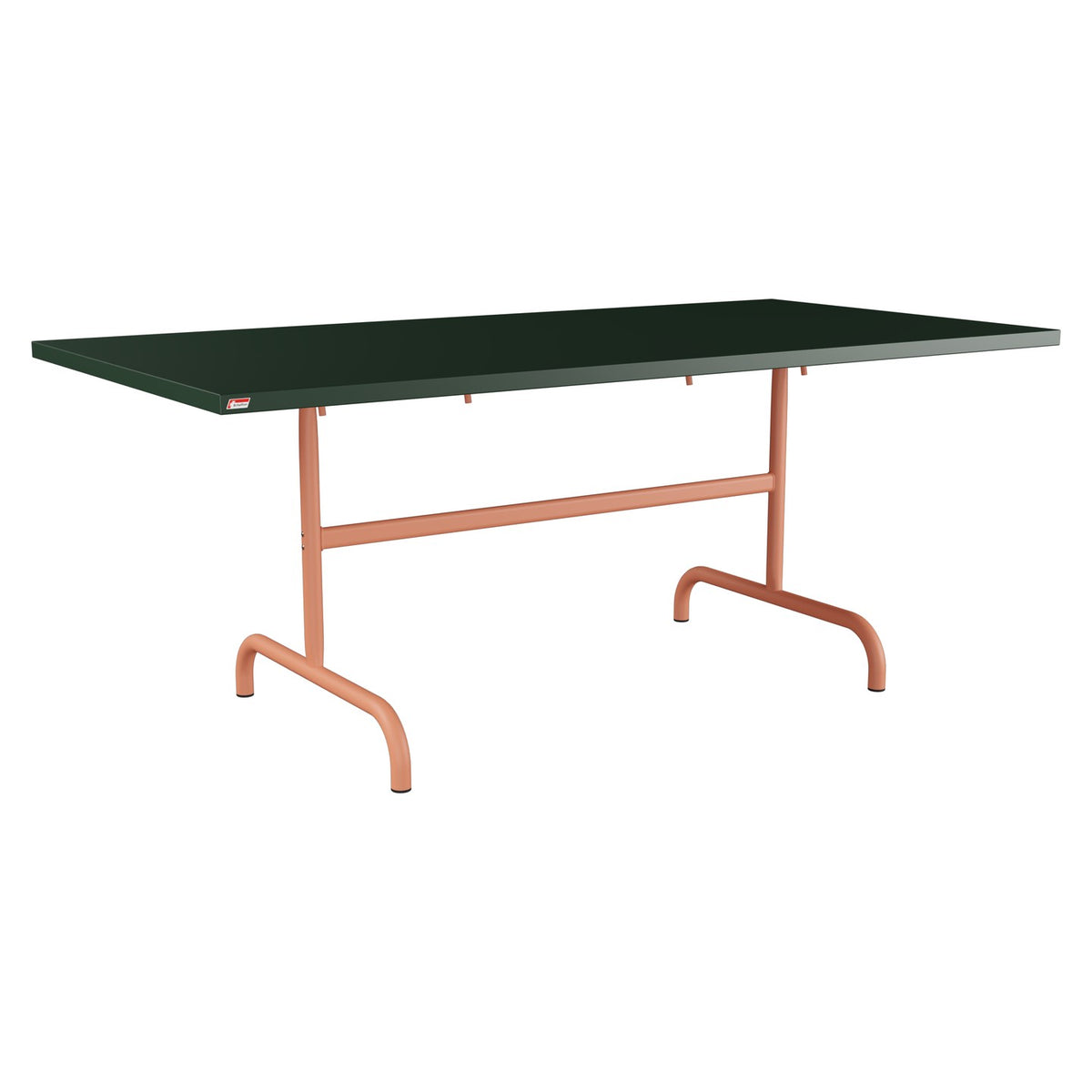 Schaffner Säntis Table repas rabattable 180x90cm – Vert Sapin 66 / Terracotta 84
