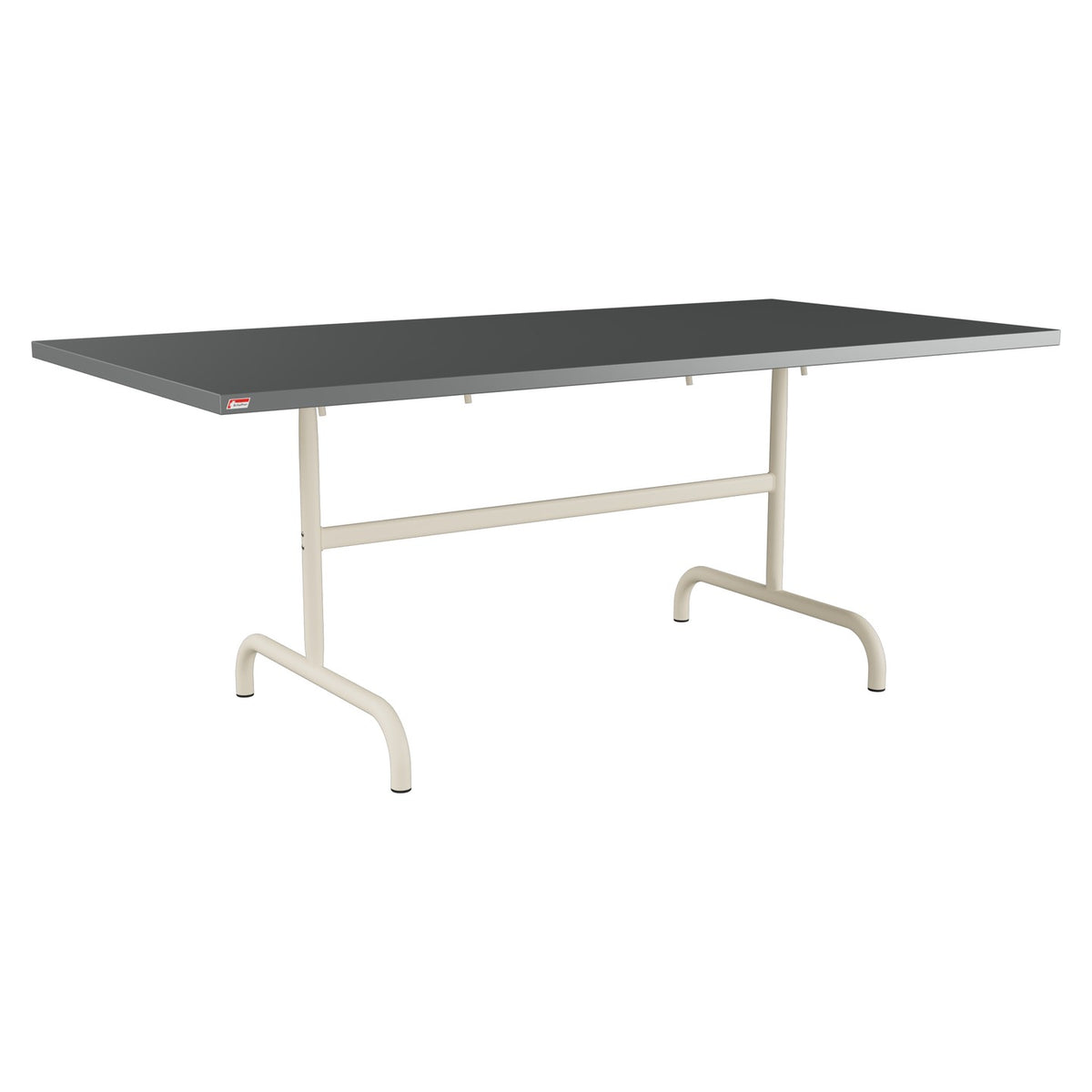 Schaffner Säntis Table repas rabattable 180x90cm – Graphite 73 / Sable Pastel 15