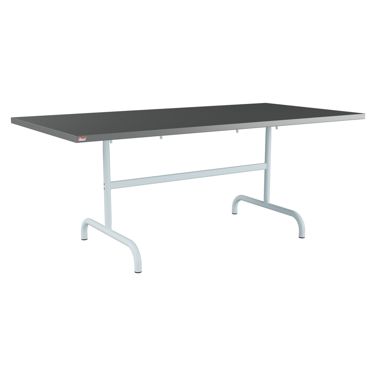 Schaffner Säntis Table repas rabattable 180x90cm – Graphite 73 / Bleu Pastel 51