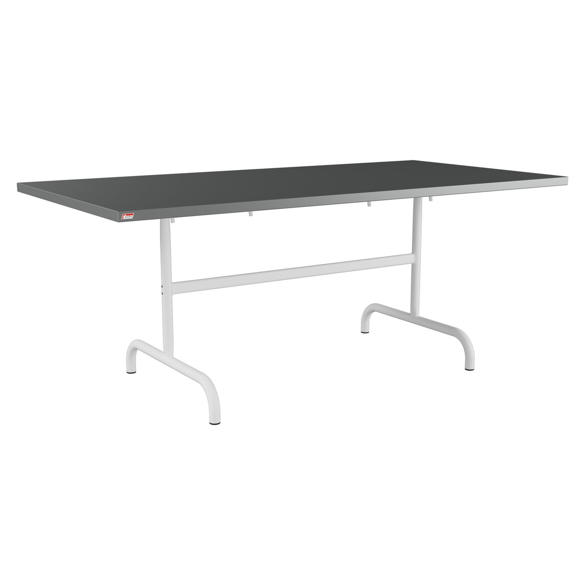 Schaffner Säntis Table repas rabattable 180x90cm – Graphite 73 / Blanc 90