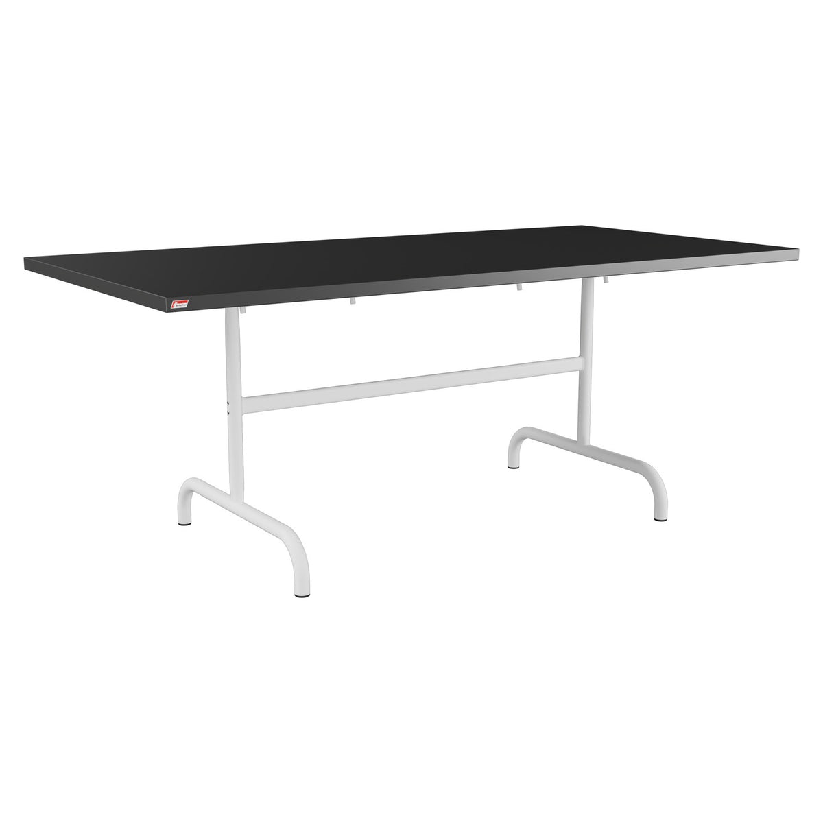 Schaffner Säntis Table repas rabattable 180x90cm – Anthracite 77 / Blanc 90