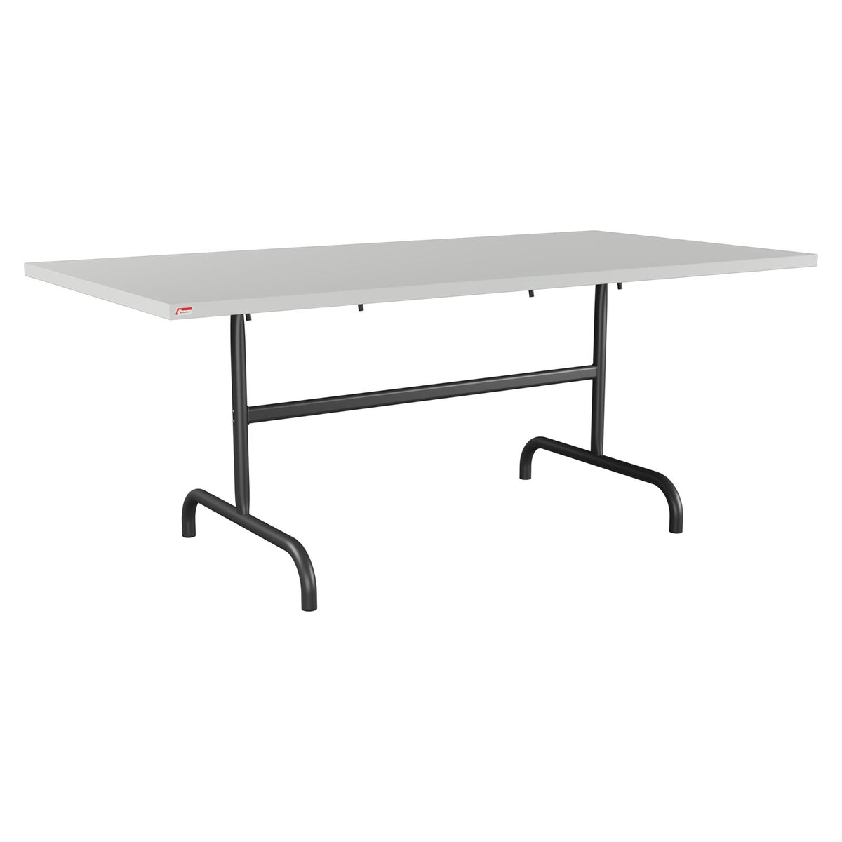Schaffner Säntis Table repas rabattable 180x90cm – Gris Argent 78 / Anthracite 77