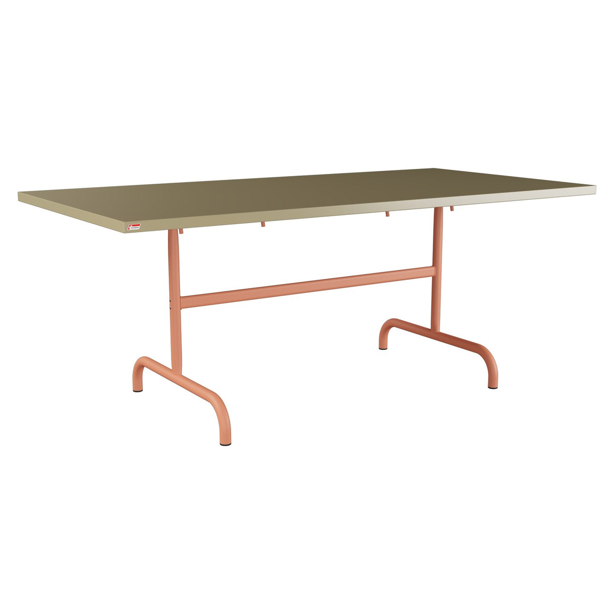 Schaffner Säntis Table repas rabattable 180x90cm – Champagne 85 / Terracotta 84