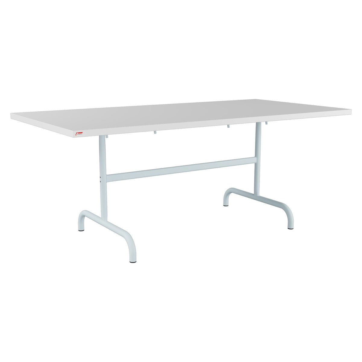 Schaffner Säntis Table repas rabattable 180x90cm – Blanc 90 / Bleu Pastel 51