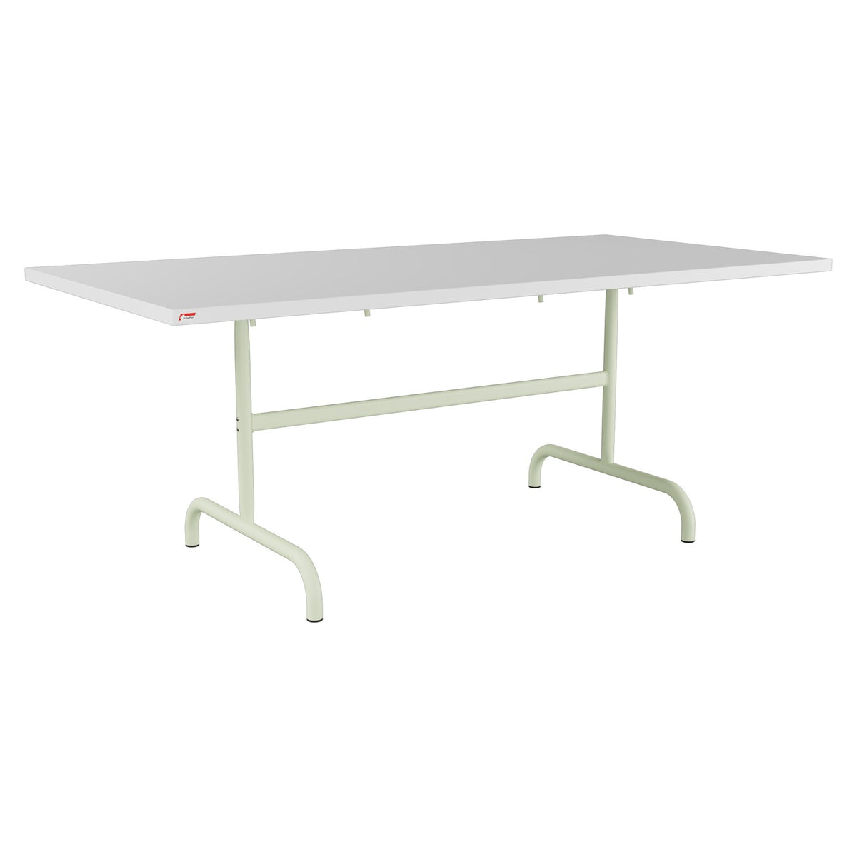 Schaffner Säntis Table repas rabattable 180x90cm – Blanc 90 / Vert Pastel 64