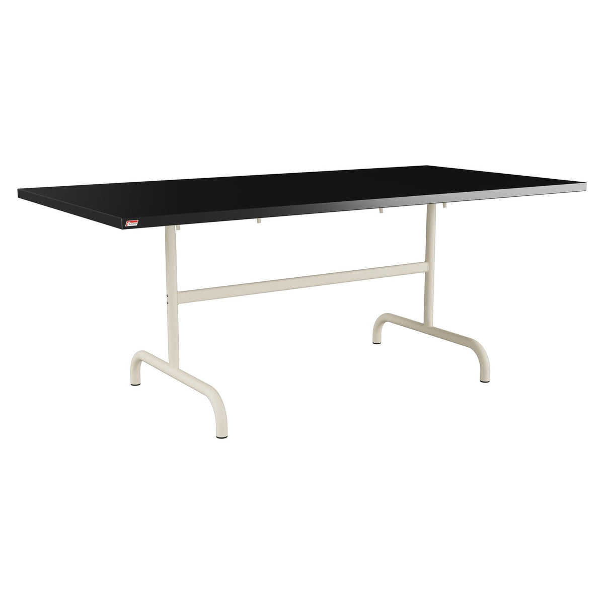 Schaffner Säntis Table repas rabattable 180x90cm – Noir 91 / Sable Pastel 15