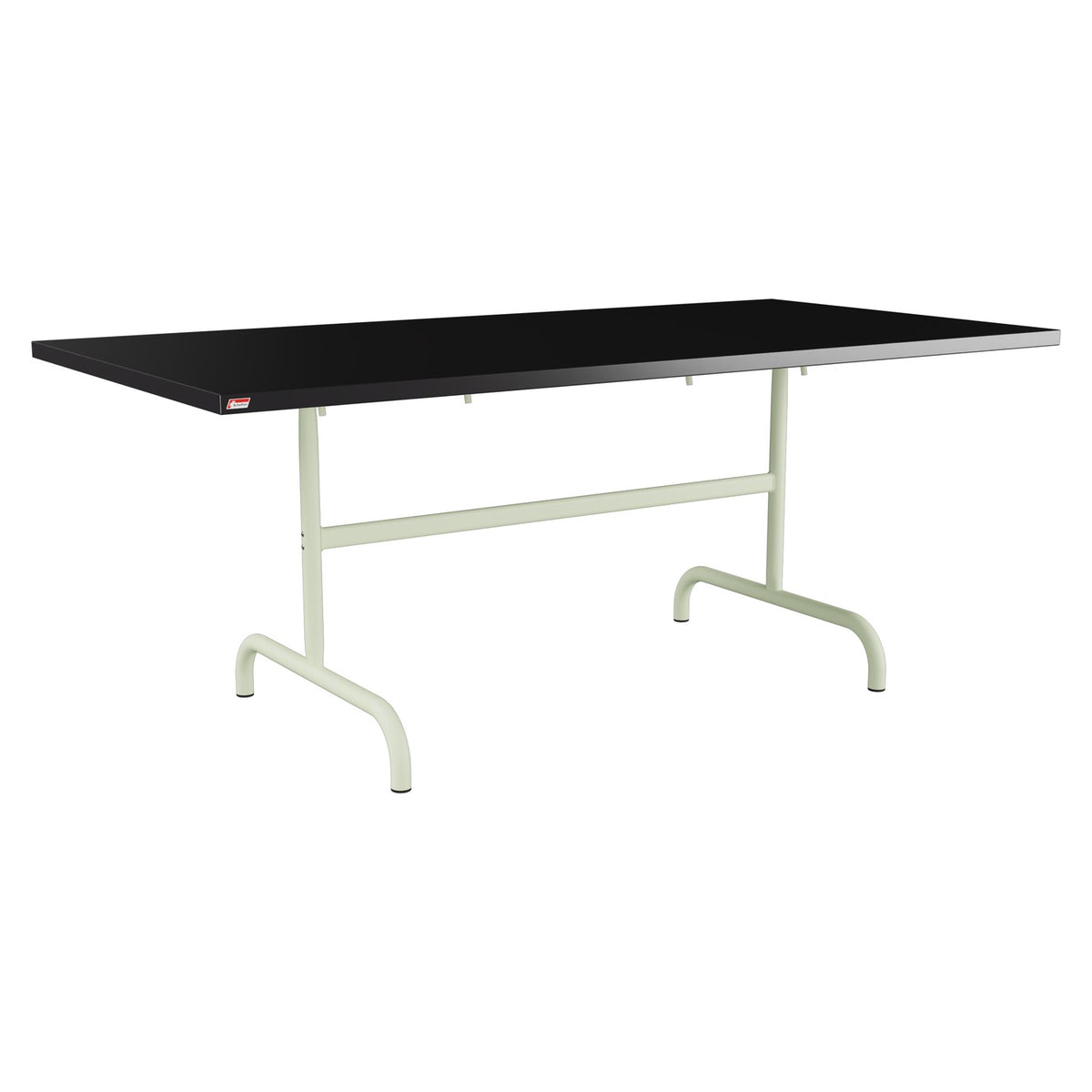 Schaffner Säntis Table repas rabattable 180x90cm – Noir 91 / Vert Pastel 64