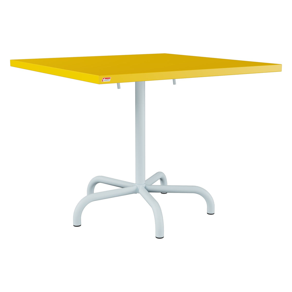 Schaffner Säntis Table repas rabattable 90x90cm – Jaune 11 / Bleu Pastel 51