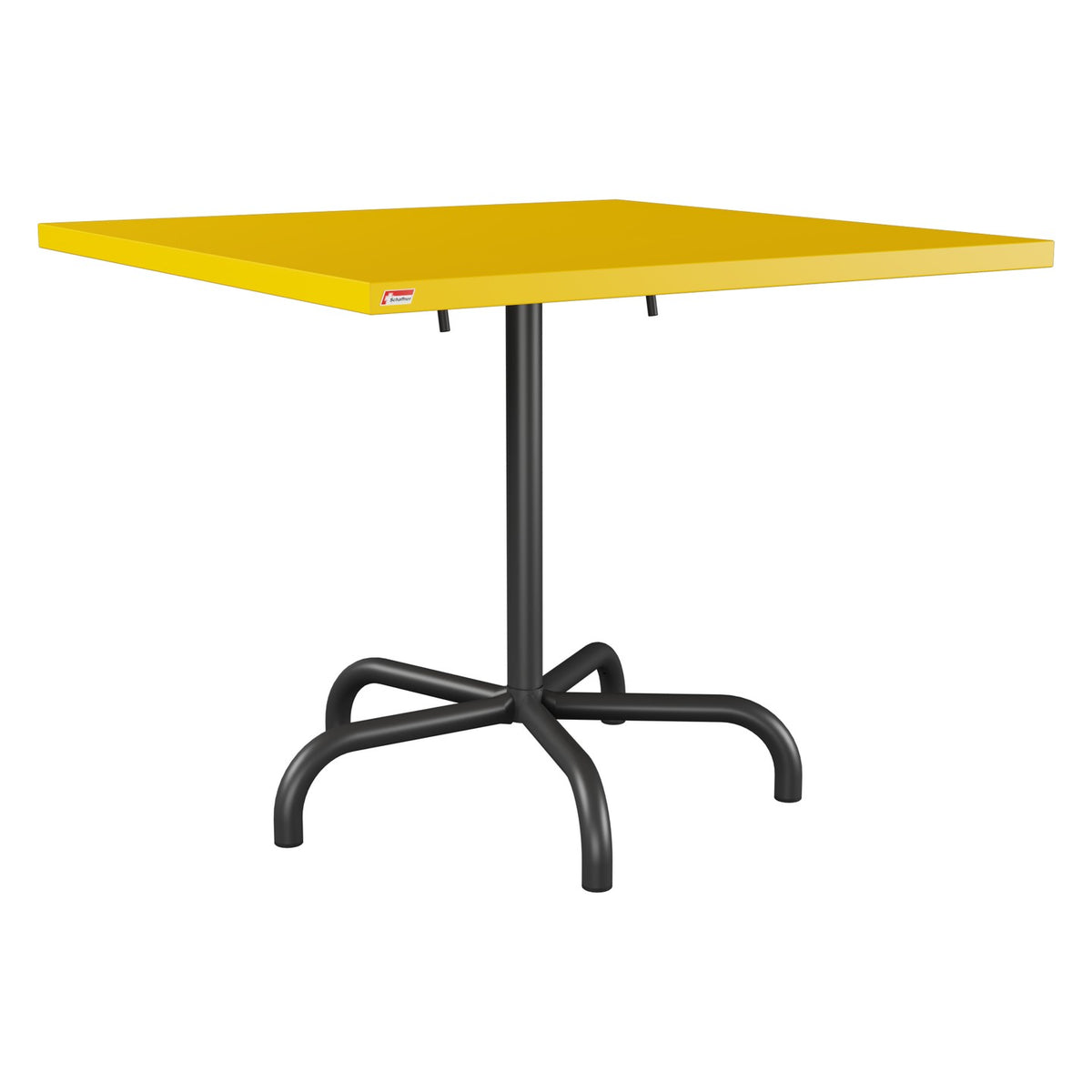 Schaffner Säntis Table repas rabattable 90x90cm – Jaune 11 / Anthracite 77